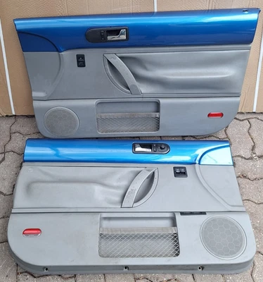 Volkswagen Beetle Door Panel SET 1998 to 2010 OEM Grey/Blue HARD TOP ONLY - Image 1 of 4