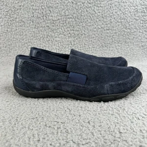 Clarks Damenschuhe Haley Park blau Wildleder Leder Halbschuhe Slipper flache Schuhe Größe 7 - Bild 1 von 9