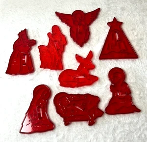 Juego de Cortador de Galletas Rojo Belén HRM Vintage 8 Piezas K1 - Imagen 1 de 17