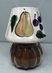 Home Interiors Ceramic Candle Jar Topper Shade Country Fruit Design - Bild 1 von 8
