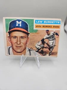 1956 Topps LEW BURDETTE #219 - Braves-Pencil on front - Picture 1 of 2