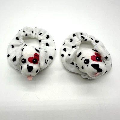 Build A Bear Dalmation Perro Cachorro Zapatillas Casa de Peluche Zapatos Corazón Pijamas Foto 1 de 4