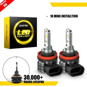 AUXITO H11 H8 LED Bulbs 6000K White Super Bright Fog Light DRL Light Hi Power L3 - Picture 1 of 12