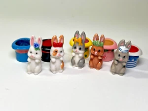Magician's Rabbits - French Feves - Set of 10 - Porcelain - Picture 1 of 7