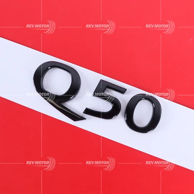 For Infini-ti Q50 Rear Trunk Letter Badge Emblem Nameplate Sport Gloss Black Foto 1 de 4