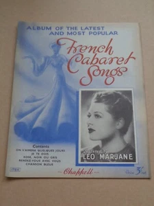 Leo Marjane - French Cabaret Songs - 1946 song book - Picture 1 of 1