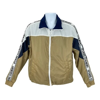 Церемония открытия куртка женщин размер маленький с подкладкой ветровка золото синий белый - Изображение 1 из 4