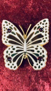 Pin/broche Mariposa De Colección Años 70 Iluminación Intermitente Batería Funcionado - Imagen 1 de 5