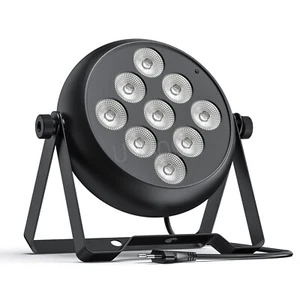 RGBW 9LED Par Can 90W Light DMX Beam Wash Stage DJ Party Disco Flat Wash Lights - Picture 1 of 9