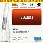 ZFM Touch Up Paint for Suzuki Red SWIFT SX4 SPORT KIZASHI SUNLIGHT COPPER 2 Pen 