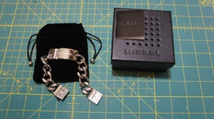Diesel 00s bracelet New With Tags Y2k Punk Chunky VTG NOS - Picture 1 of 7