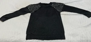 Express Nieten/Strass transparenter Netz Strick Pullover Pulli | Größe S/P | Neu ohne Etikett - Bild 1 von 4