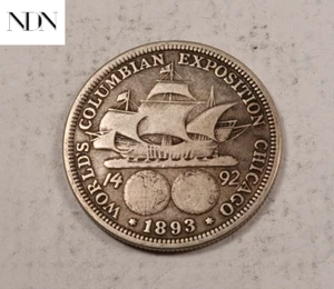 Medio dólar exposición colombiana 1893 - 90 % plata - #H805 - Imagen 1 de 3