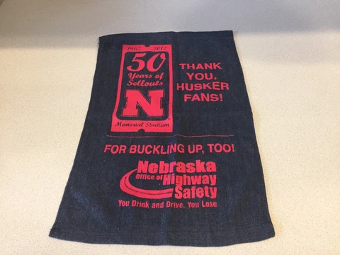 NEBRASKA CORNHUSKERS 50 YEARS OF SELLOUTS TOWEL Cover