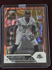 2023 Topps Pro Debut Chrome - Ronny Mauricio - Orange Lava Refractor 16/25