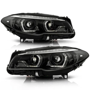 For 11-2013 BMW F10 528i 535i HID w/AFS LED Tube Sequential Projector Headlights - Picture 1 of 5