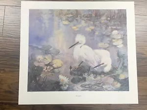 Zwei Reiher Kunstdruck Walter Grear signiert 611/950 Vögel - Bild 1 von 4