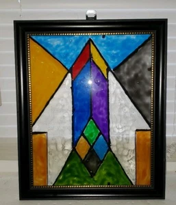 Glazed Hand Painted Stain Leaded glass - Picture 1 of 4