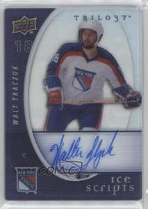 2008-09 Upper Deck Trilogy Ice Scripts Walt Tkaczuk #IS-WT Auto