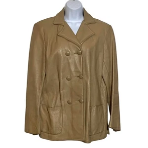 Custom-Made VTG 60s Deerskin Tan Leather Jacket Womens SZ Medium Custom Coat USA - Picture 1 of 9