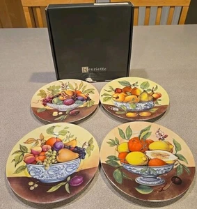 Platos de porcelana Henriette Piatti con acento de postre, bodegón de frutas, 9250, Italia - Imagen 1 de 7