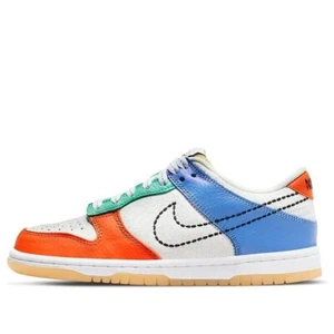 Nike Dunk Low GS 101 White Black Safety Orange Size 6Y/7.5 Womens DX3363-100 - Picture 1 of 8