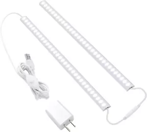 2 X Under Cabinet Lighting, 12" 6000K Dimmable LED, USB Connection, 400 Lumens - Picture 1 of 2