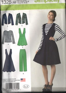 Simplicity 1325 Sewing Pattern Misses Pants Jumper Tunic Jacket Knit Top 14-22 - Picture 1 of 1