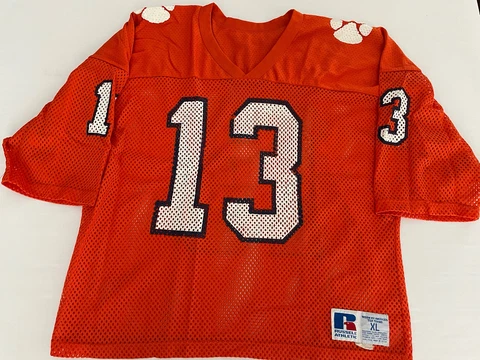 Vintage CLEMSON TIGERS Authentic Practice Jersey #13 Russell Athletic XL 0623 Cover