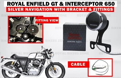 Royal Enfield "Silver Navigation Display Unit With Fittings" Gt & Interceptor - Bild 1 von 4