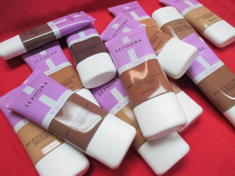 Sephora SClean Glowing Skin Foundation #39 Deepest Dark with neutral UNDERTONES