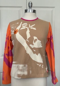 Maglione girocollo Oilily Color Block donna XL Artistic LS impreziosito T nuovo con etichetta - Foto 1 di 11