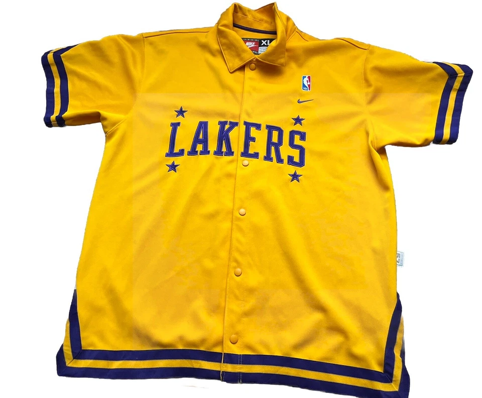 Nike Authentic LA Lakers Rewind 57 Warm Up Shooting Shirt Snap Jacket Size XL - Image 1 of 4