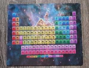 Periodic Table Mouse Mat Pad 29cm x 25cm Eagle Nebula Background FREE P&P - Picture 1 of 2
