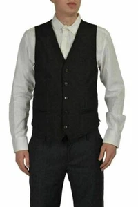 Dolce & Gabbana D&G Men's Gray Five Button Vest US 38 IT 48 - Picture 1 of 3
