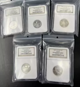 2003 S Silver Quarter 5 Coin Set NGC PF69 UCAM Brown Label Holders - Picture 1 of 16