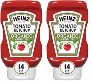 :.Heinz Organic Tomato ๐
Ketchup (14 oz Bottle) (Pack of 2).: - Picture 1 of 4