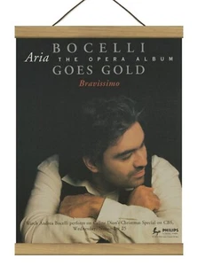 Andrea Bocelli Aria Original Promo Ad, Mounted w/Magnetic Frame! - Picture 1 of 3