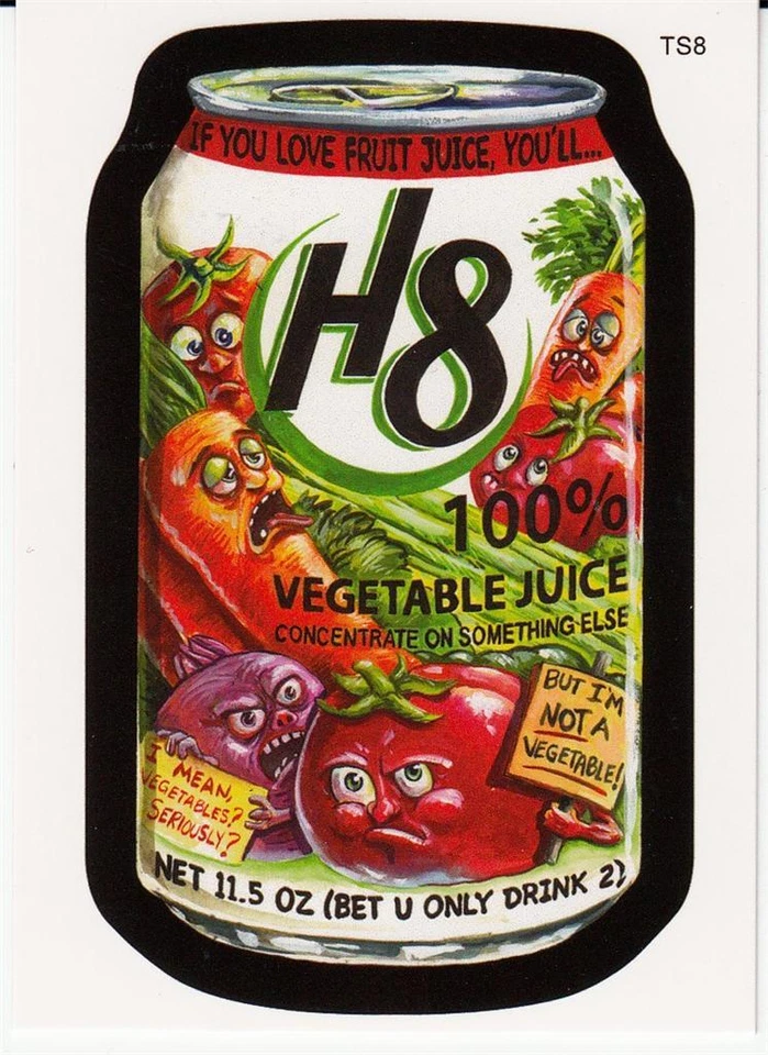 WACKY PACKAGES TS8 RARE H8 SERIES 6 POSTCARDS BONUS CARD V8 JUICE SPOOF - Image 1 of 1