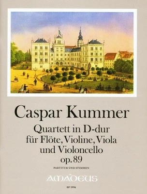 Quartet in D major op. 89 Kummer, Kaspar flute, violin, viola and cello score an - Image 1 of 2