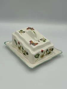James Kent Old Foley Vtg Earthenware ‘Strawberry’ Cheese Dish Retro England - Picture 1 of 18