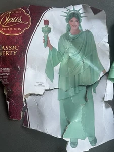 Classic Liberty Statue Costume Cosplay Halloween Adult Womens Size Large (12-14) - Picture 1 of 6