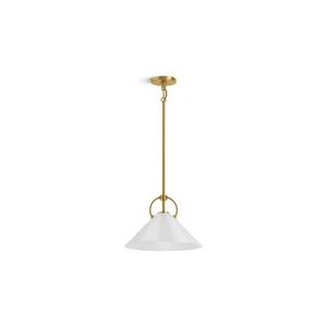 Kernen By Studio McGee 1-Light Brushed Moderne Brass Pendant Light - Picture 1 of 10