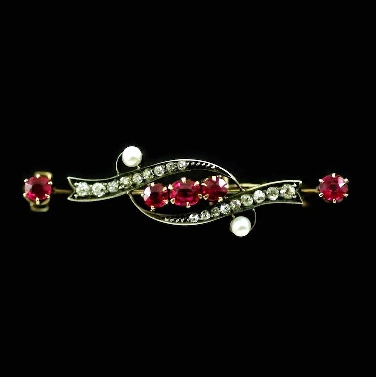 Broche prendedor de boda de turmalina de corte ovalado de 5 quilates con acabado en oro blanco de 14 quilates Foto 1 de 4