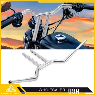 14'' Rise MX-T Bar Handlebar 1 1/4'' For Harley Dyna Sportster Softail FLS 96-UP - Image 1 of 4