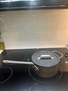 Commercial Aluminum Cookware Co. 2.5 Qt Saucepan pot #8702 1/2 & Lid 306 USA - Picture 1 of 7