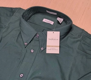 Van Heusen Soft Twill Long sleeve Dress Shirt XXL Olive Green NEW OTHER - Picture 1 of 15