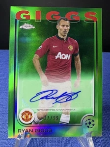 Topps Chrome 2024-25 UCC Ryan Giggs /99 Auto Green Refractor Man United Wales - Picture 1 of 2