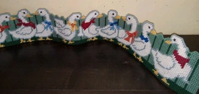 Bucilla Plastic Canvas Geese Ducks Wall Hanging Door Farmhouse COMPLETED - Image 1 of 4