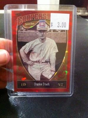 2013 PANINI COOPERSTOWN RED CRYSTAL FRANKIE FRISCH HOFER INSERT REFRACTOR /399!! - Image 1 of 2
